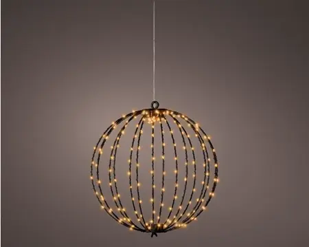 Lumineo Micro LED Framelight Ø28 cm, zwart frame, klassiek warm licht - afbeelding 2