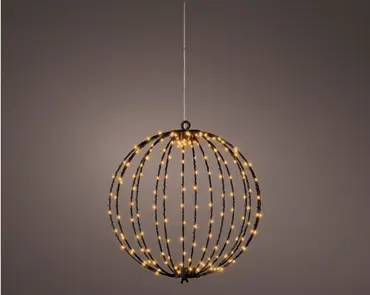 Lumineo Micro LED Framelight Ø28 cm, zwart frame, klassiek warm licht - afbeelding 2