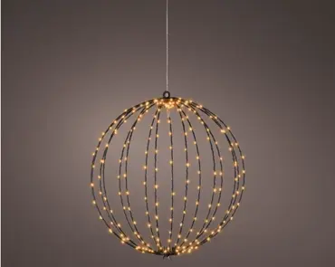 Lumineo Micro LED Framelight Ø38 cm  zwart met klassiek warm licht - afbeelding 2