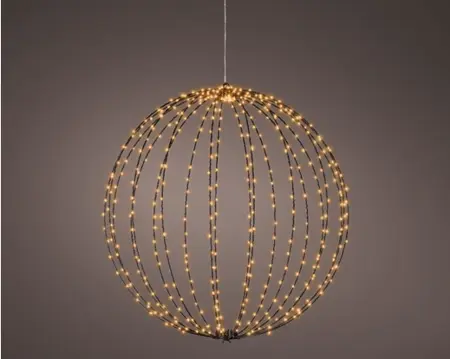 Lumineo Micro LED Framelight Ø58cm zwart met klassiek warm licht - afbeelding 2