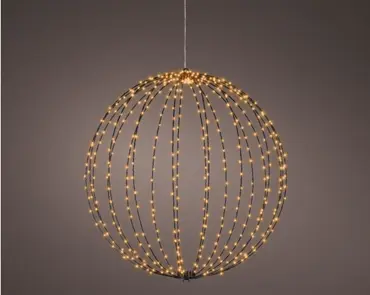 Lumineo Micro LED Framelight Ø58cm zwart met klassiek warm licht - afbeelding 2