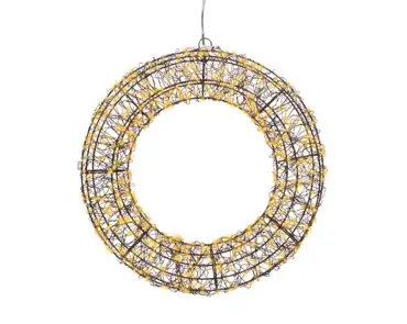 Lumineo micro led krans 38x7cm-500l klassiek warm - afbeelding 2