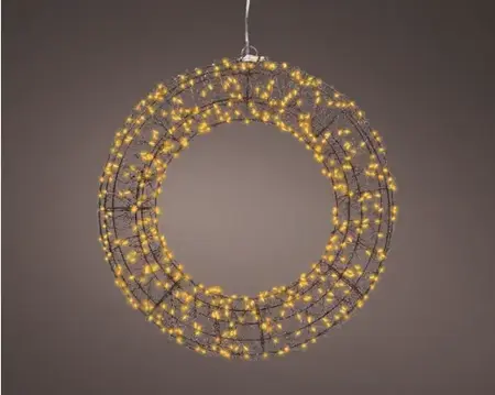 Lumineo micro led krans 38x7cm-500l klassiek warm - afbeelding 3