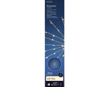 Lumineo micro led polestar d30cm koper/warm wit - afbeelding 1