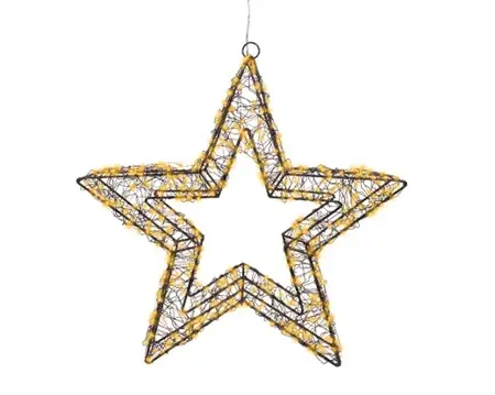 Lumineo micro led ster 38cm-500l zwart/klassiek warm - afbeelding 2