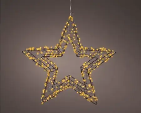 Lumineo micro led ster 38cm-500l zwart/klassiek warm - afbeelding 3