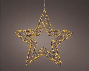 Lumineo micro led ster 38cm-500l zwart/klassiek warm - afbeelding 3