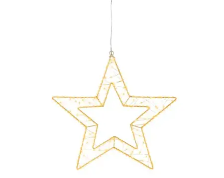 Lumineo Micro led ster 58cm-360led goud/warm wit/klassiek warm - afbeelding 1