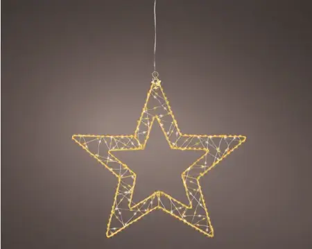Lumineo Micro led ster 58cm-360led goud/warm wit/klassiek warm - afbeelding 2