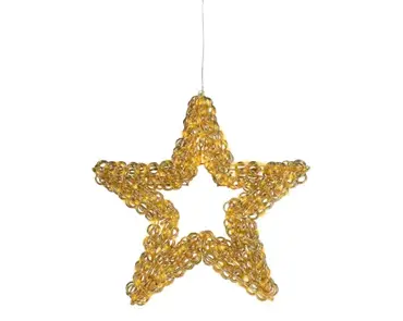 Lumineo micro led ster | 58x10 centimeter | 400 LED | goud | klassiek warm - afbeelding 2
