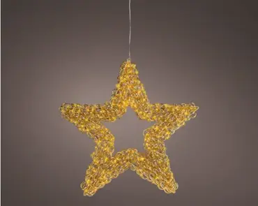 Lumineo micro led ster | 58x10 centimeter | 400 LED | goud | klassiek warm - afbeelding 3