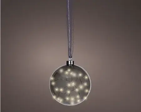 Lumineo microled bal 14cm grijs/warm wit - afbeelding 3