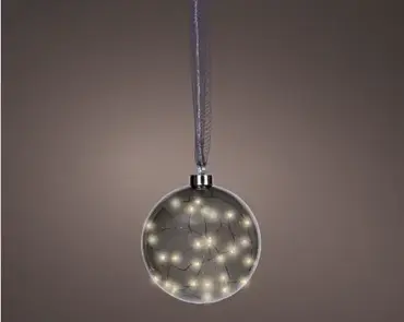Lumineo microled bal 14cm grijs/warm wit - afbeelding 3