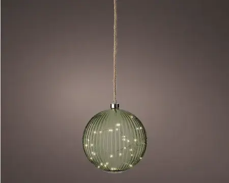 Lumineo microled bal 20cm groen/warm wit - afbeelding 4