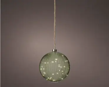 Lumineo microled bal 20cm groen/warm wit - afbeelding 4