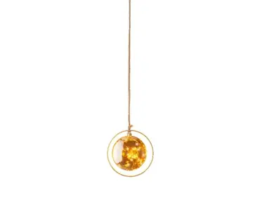 Lumineo microled bal 26cm amber/klassiek warm - afbeelding 3