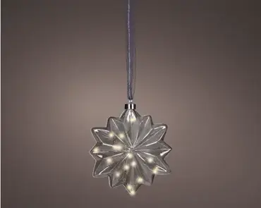 Lumineo microled bloem 19cm grijs/warm wit - afbeelding 3