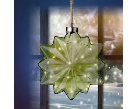 Lumineo microled bloem 19cm groen/warm wit - afbeelding 2