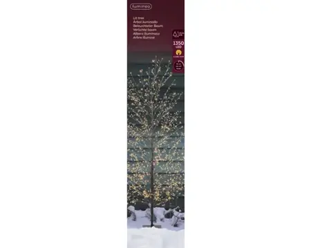 Lumineo microled boom | 1350 LED | 1.5 meter | zwart/klassiek warm - afbeelding 1