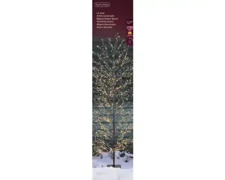 Lumineo microled boom | 1755 LED | 1.8 meter | zwart/klassiek warm - afbeelding 1