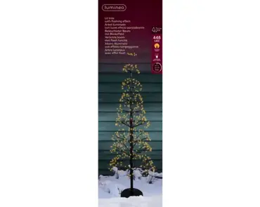 Lumineo microled boom | 448 LED | 1.2 meter | zwart/klassiek warm - afbeelding 1