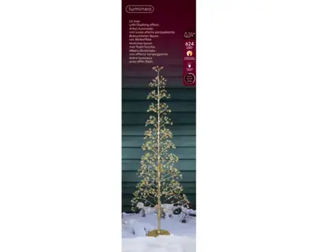 Lumineo Microled boom 55x150cm-624led goud/warm wit/klassiek warm - afbeelding 1