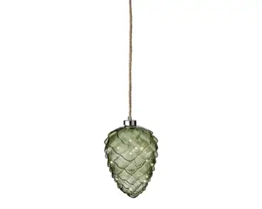 Lumineo microled dennenappel 15cm groen/warm wit - afbeelding 3