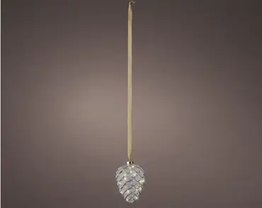 Lumineo microled dennenappel 15cm helder/warm wit - afbeelding 4