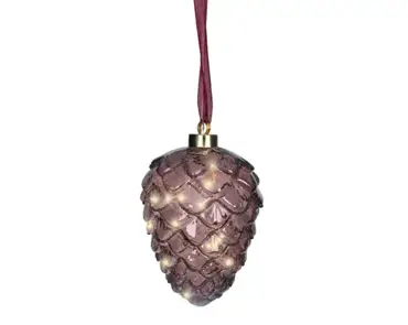 Lumineo microled dennenappel 15cm warm wit - afbeelding 2