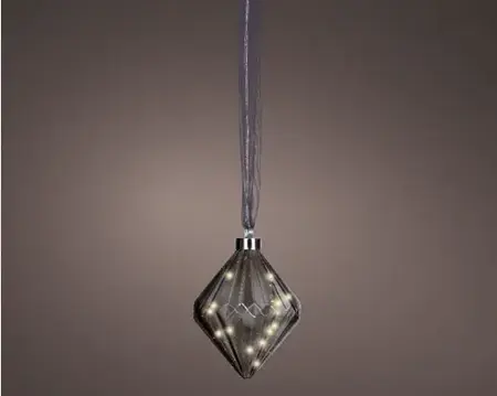 Lumineo microled diamant 16cm grijs/warm wit - afbeelding 3