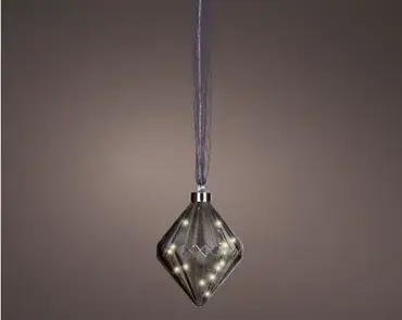 Lumineo microled diamant 16cm grijs/warm wit - afbeelding 3