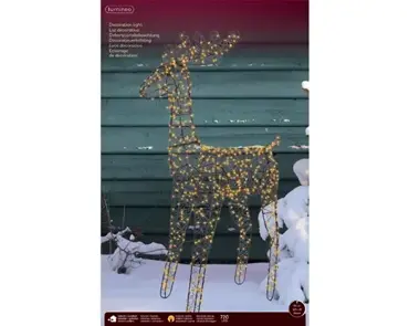 Lumineo microled rendier 84cm-720l zwart/klassiek warm