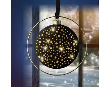 Lumineo microled schijf 20cm zwart/warm wit - afbeelding 2