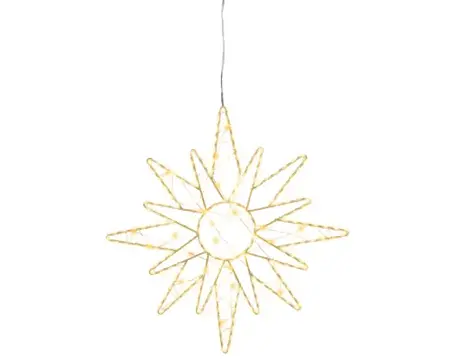 Lumineo Microled starburst 38cm goud/warm wit/klassiek warm - afbeelding 1