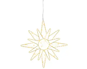 Lumineo Microled starburst 38cm goud/warm wit/klassiek warm