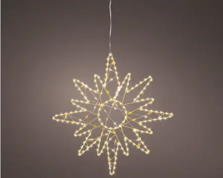 Lumineo Microled starburst 38cm goud/warm wit/klassiek warm - afbeelding 2