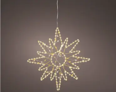 Lumineo Microled starburst 38cm goud/warm wit/klassiek warm - afbeelding 2