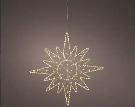 Lumineo Microled starburst 58cm goud/warm wit/klassiek warm - afbeelding 2