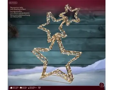 Lumineo microled ster 10x51x80cm-350l warm wit - afbeelding 1