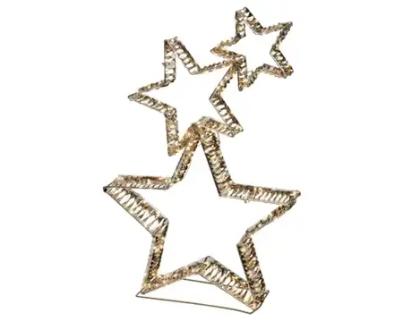 Lumineo microled ster 10x51x80cm-350l warm wit - afbeelding 2