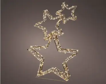 Lumineo microled ster 10x51x80cm-350l warm wit - afbeelding 3