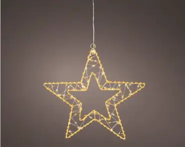 Lumineo microled ster | 238 LED | 38 centimeter | goud/warm wit/klassiek warm - afbeelding 2