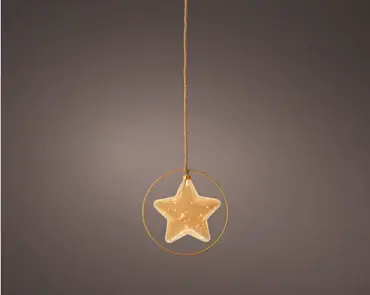 Lumineo microled ster 26cm amber/klassiek warm - afbeelding 4