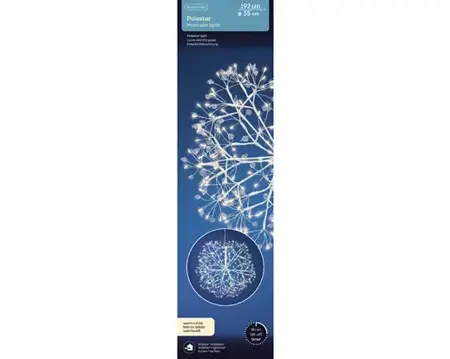 Lumineo microled ster 35cm-192l wit/warm wit - afbeelding 1