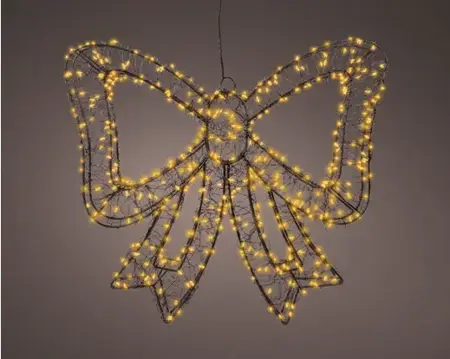 Lumineo microled strik | 38x34 centimeter | 500 LED | zwart/klassiek warm - afbeelding 3