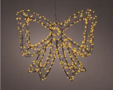 Lumineo microled strik | 38x34 centimeter | 500 LED | zwart/klassiek warm - afbeelding 3