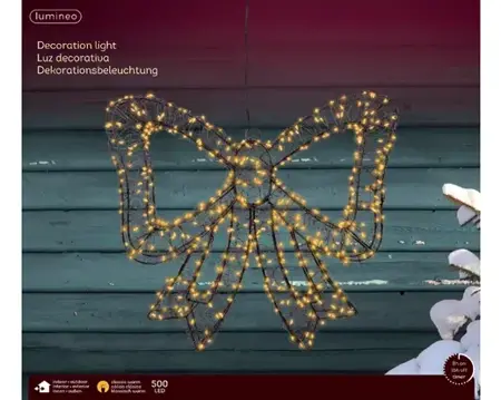 Lumineo microled strik 38x34cm-500l zwart/klassiek warm - afbeelding 1