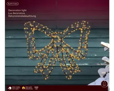 Lumineo microled strik 38x34cm-500l zwart/klassiek warm - afbeelding 1