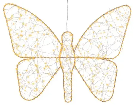 Lumineo microled vlinder 58x43cm-400l goud/koel warm - afbeelding 2