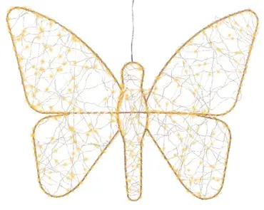 Lumineo microled vlinder 58x43cm-400l goud/koel warm - afbeelding 2